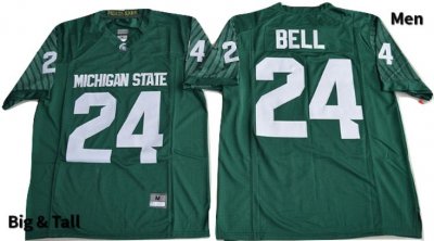 Men's Leveon Bell Michigan State Spartans #24 Nike NCAA Green Big & Tall Authentic College Stitched Football Jersey UM50B86UI
